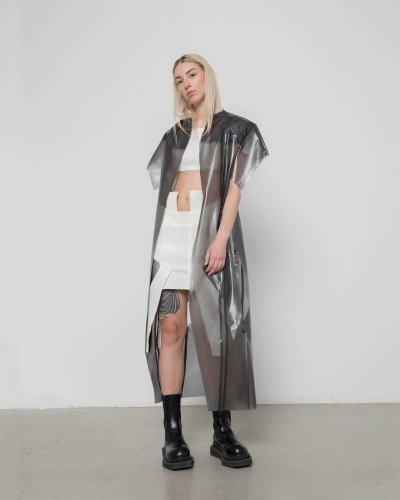 Lunar Frauen Schwarze Transparente Lange Weste von LunarLaboratories