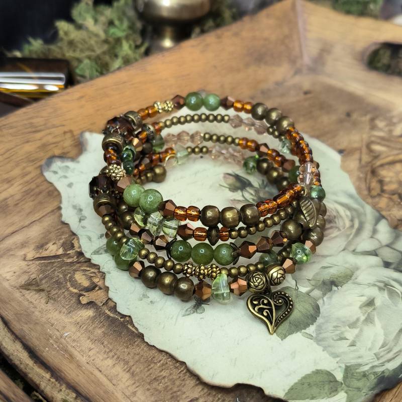 Memory Draht Armband Autumn Love | Herbstliches von LunarLuminis