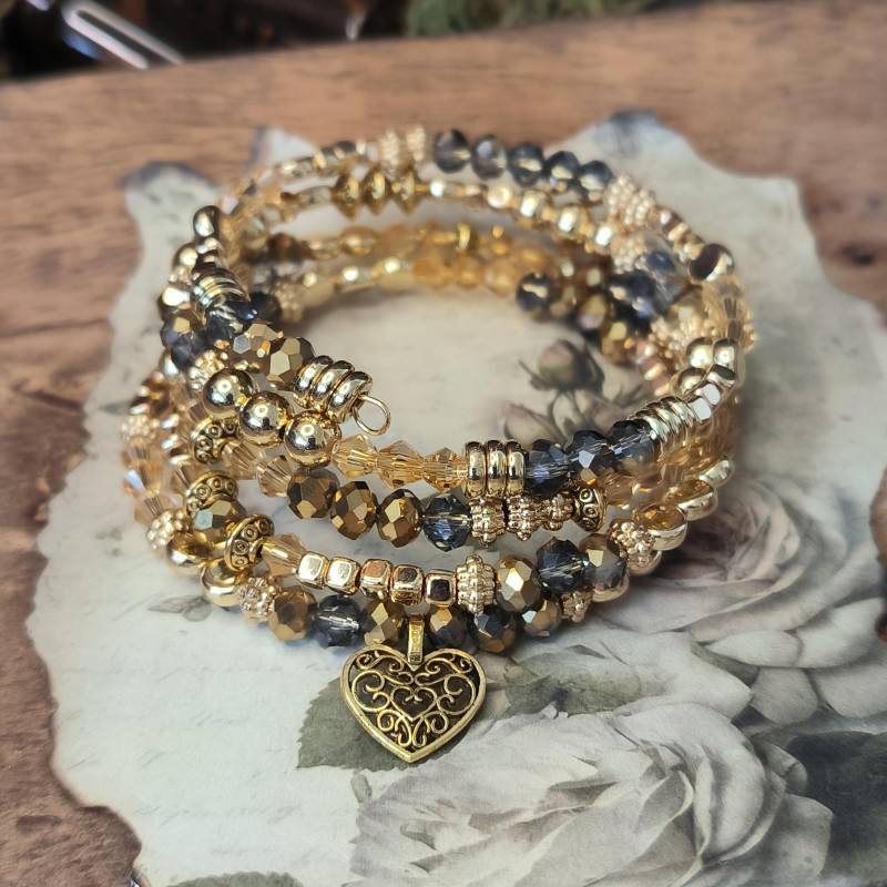 Memorydraht Armband Midnight Glow von LunarLuminis