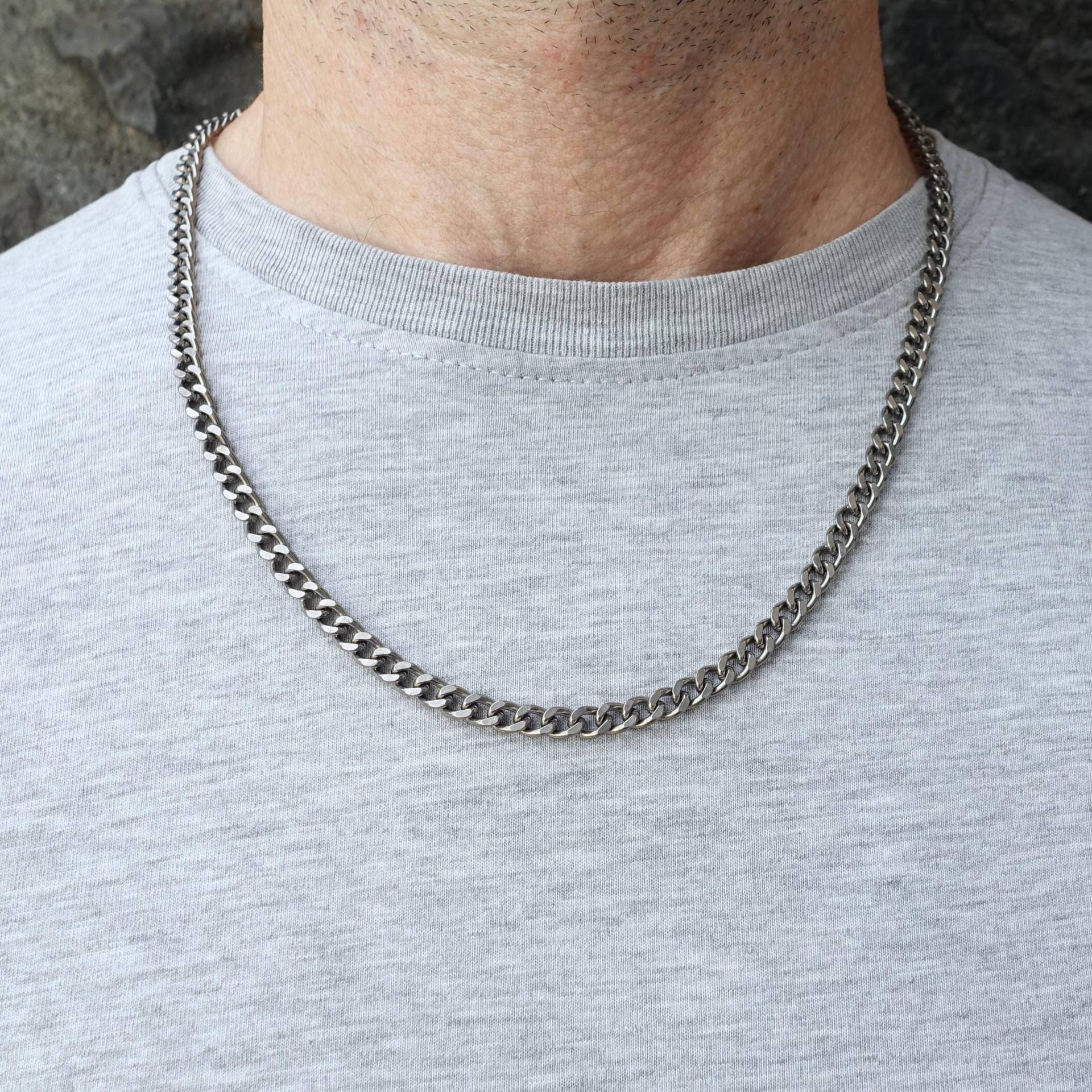 Titan Halskette 5, 5 Mm, Panzerkette, 100% Reines Titan, Für Empfindliche Haut, Hypoallergene Halskette, Schlichte Und Zeitlose von LunaraAtelierCo