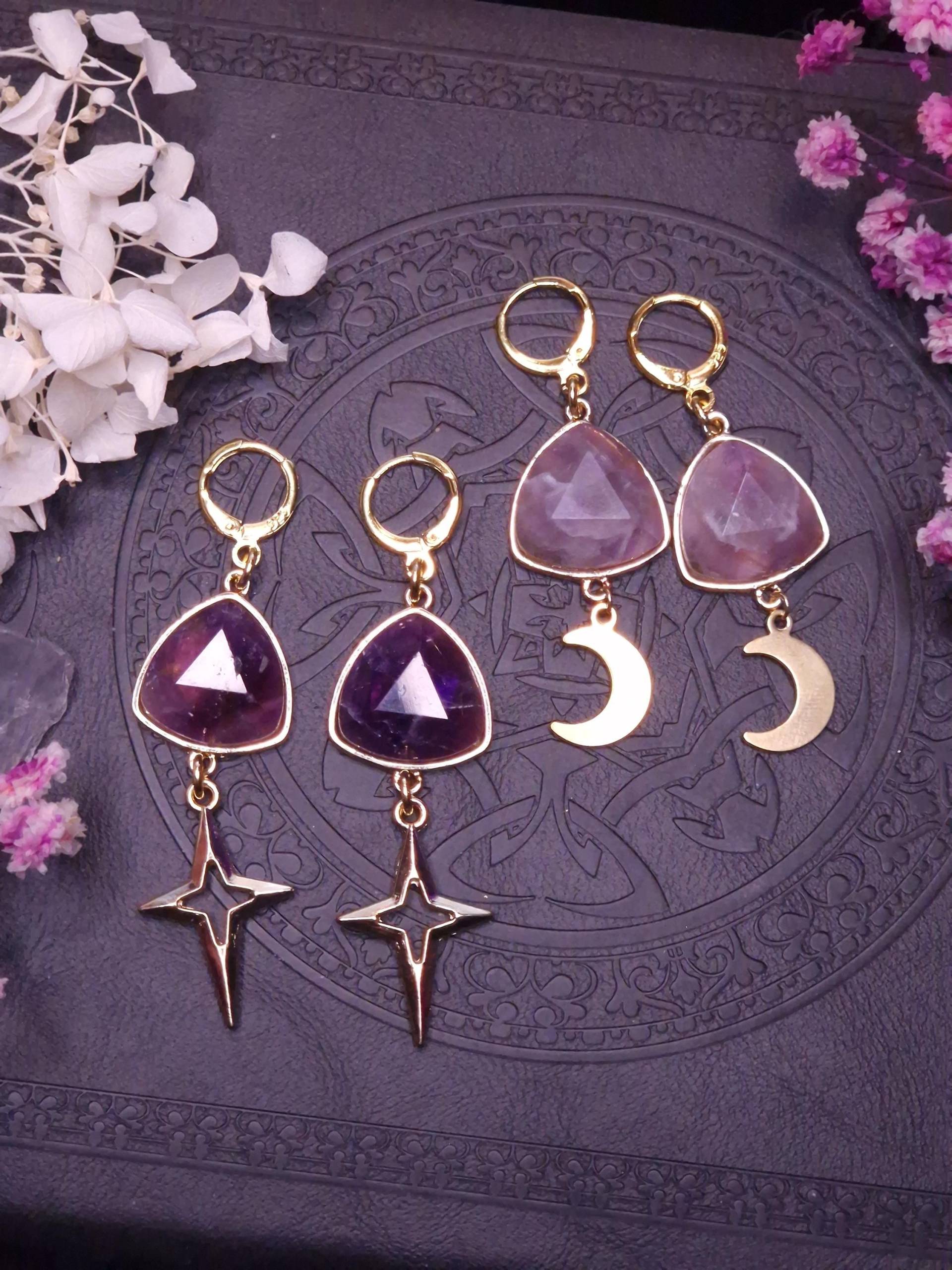 Amethyst Ohrringe Amethyst Ohrringe von LunariaNoctis