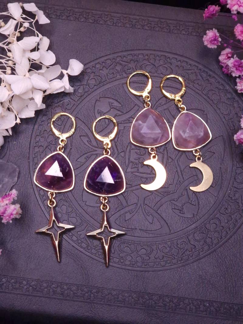 Amethyst Ohrringe Amethyst Ohrringe von LunariaNoctis