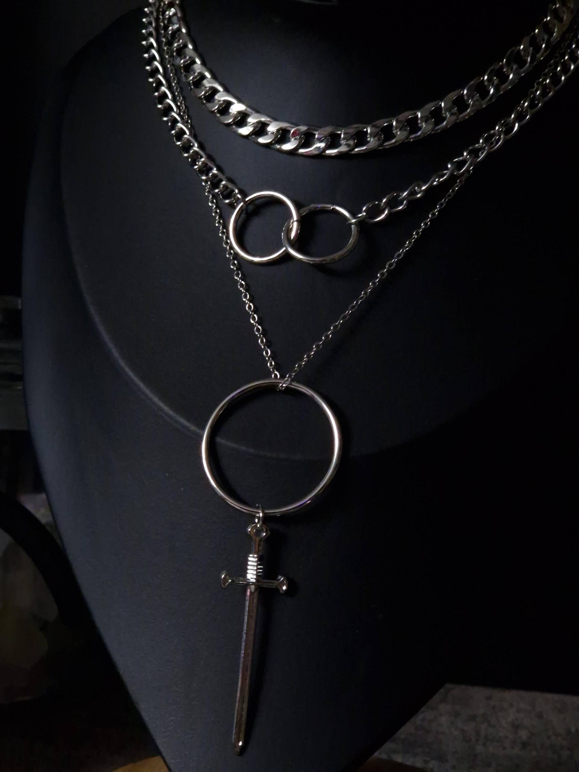 Layering Kette Schwert Layering Kette Schwert von LunariaNoctis
