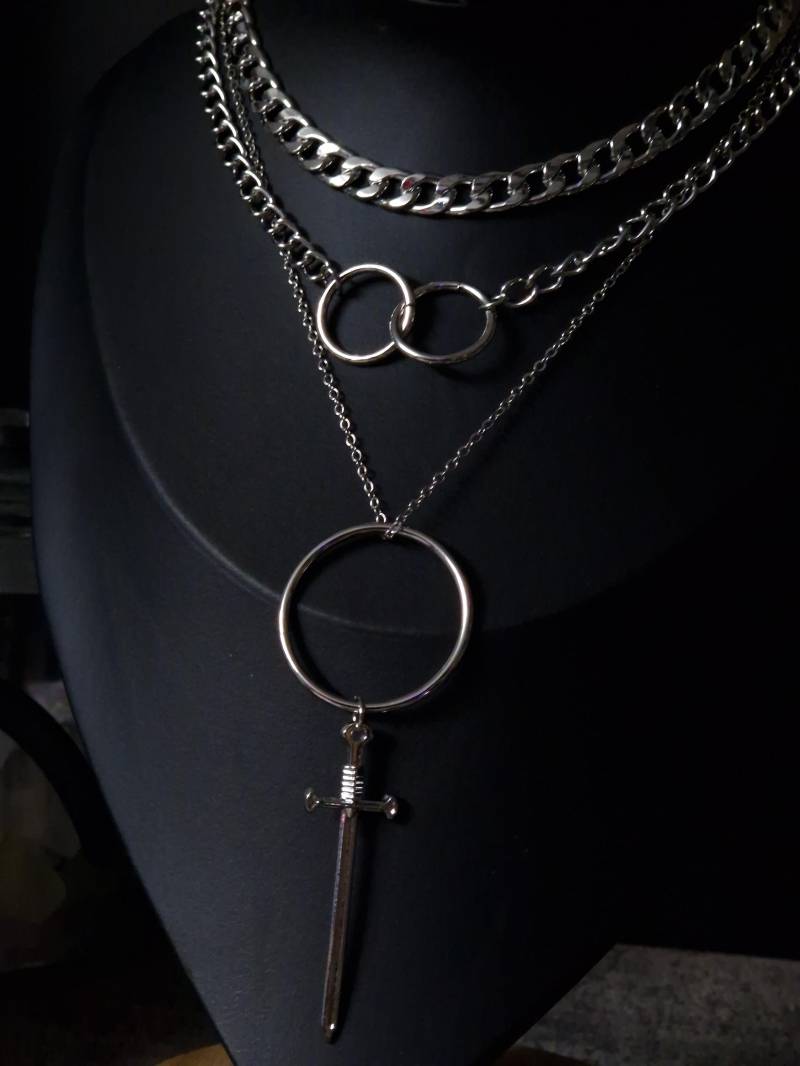 Layering Kette Schwert Layering Kette Schwert von LunariaNoctis