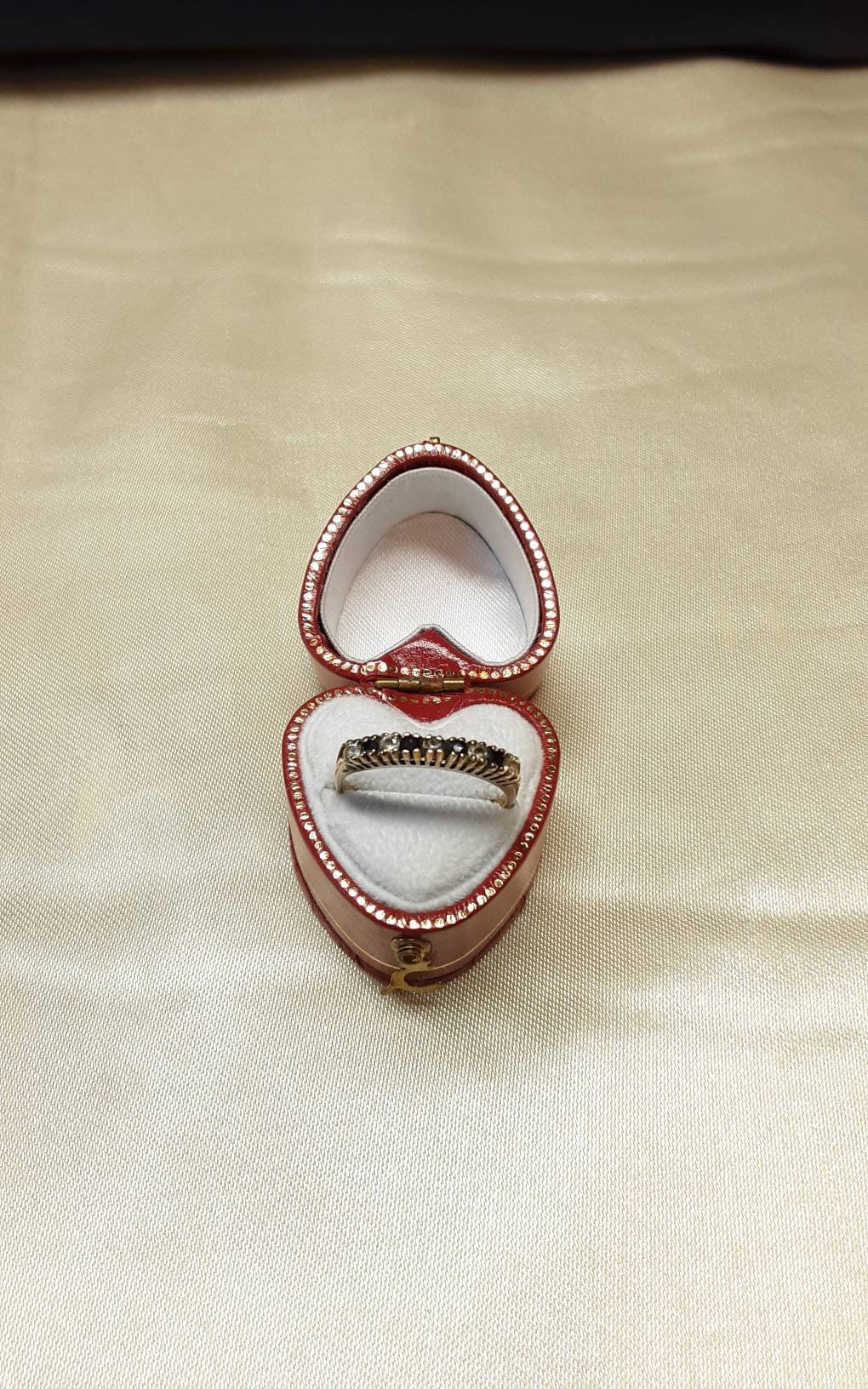 Wunderschöner Vintage Gold, Natürlicher Klarer Topas Und Natürlicher Blautopas Multi Stein Ring Wunderschöner Vintage Gold, Natürlicher Klarer Topas Und Natürlicher Blautopas Multi Stein Ring von LunasAntiquesShop