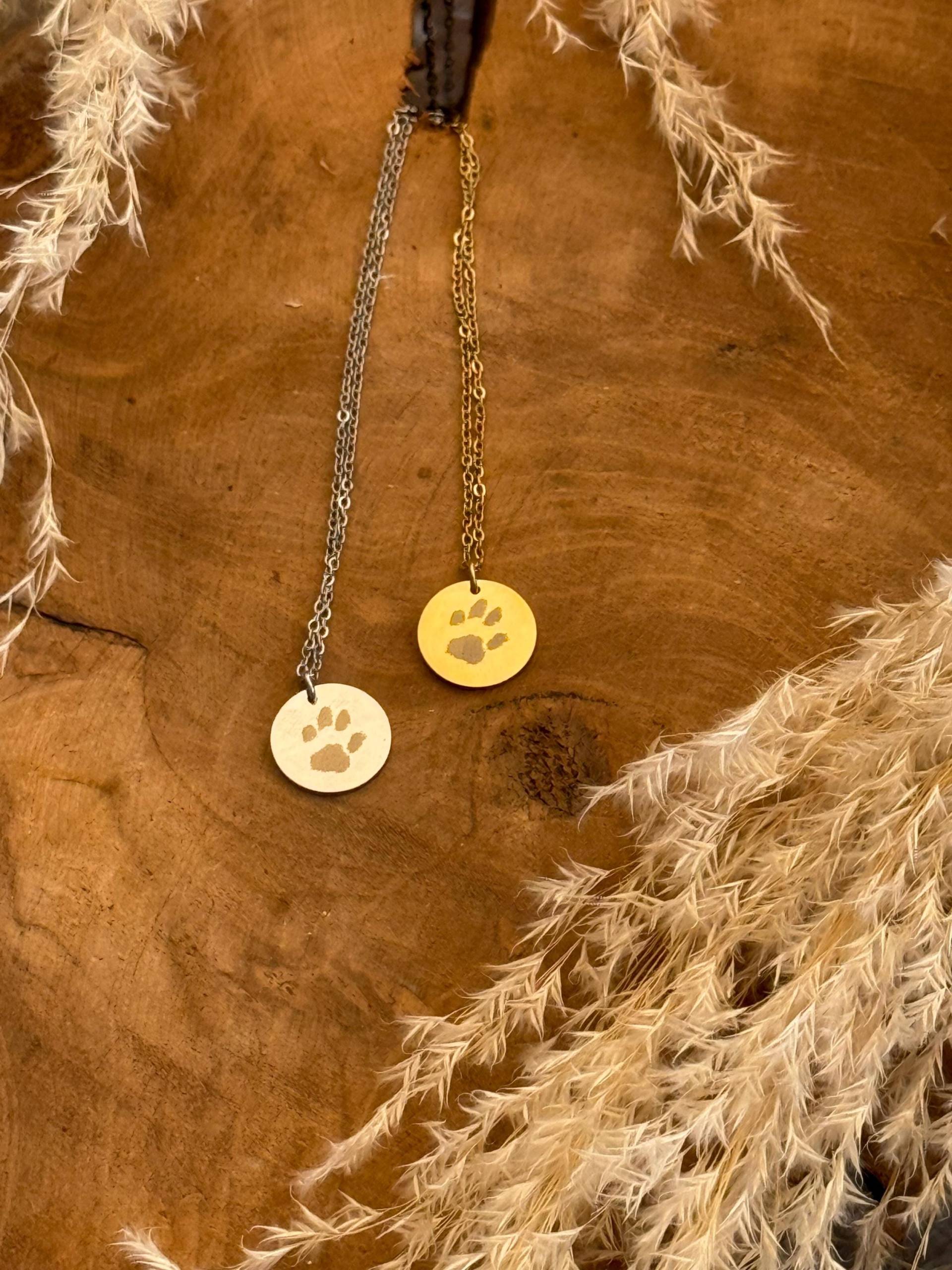 Pfotenabdruck Fingerabdruck Kette Paw Prints Erinnerung Schmuck Pfotenabdruck Fingerabdruck Kette Paw Prints Erinnerung Schmuck von LunayaShop
