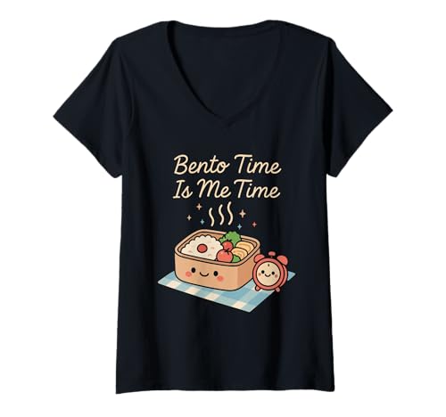 Damen Bento Box Meal Prep Lunch für Erwachsene, Küchenplaner, Lifestyle T-Shirt mit V-Ausschnitt Damen Bento Box Meal Prep Lunch für Erwachsene, Küchenplaner, Lifestyle T-Shirt mit V-Ausschnitt von Lunchbox Aesthetic Compartment Meal Organized Meal