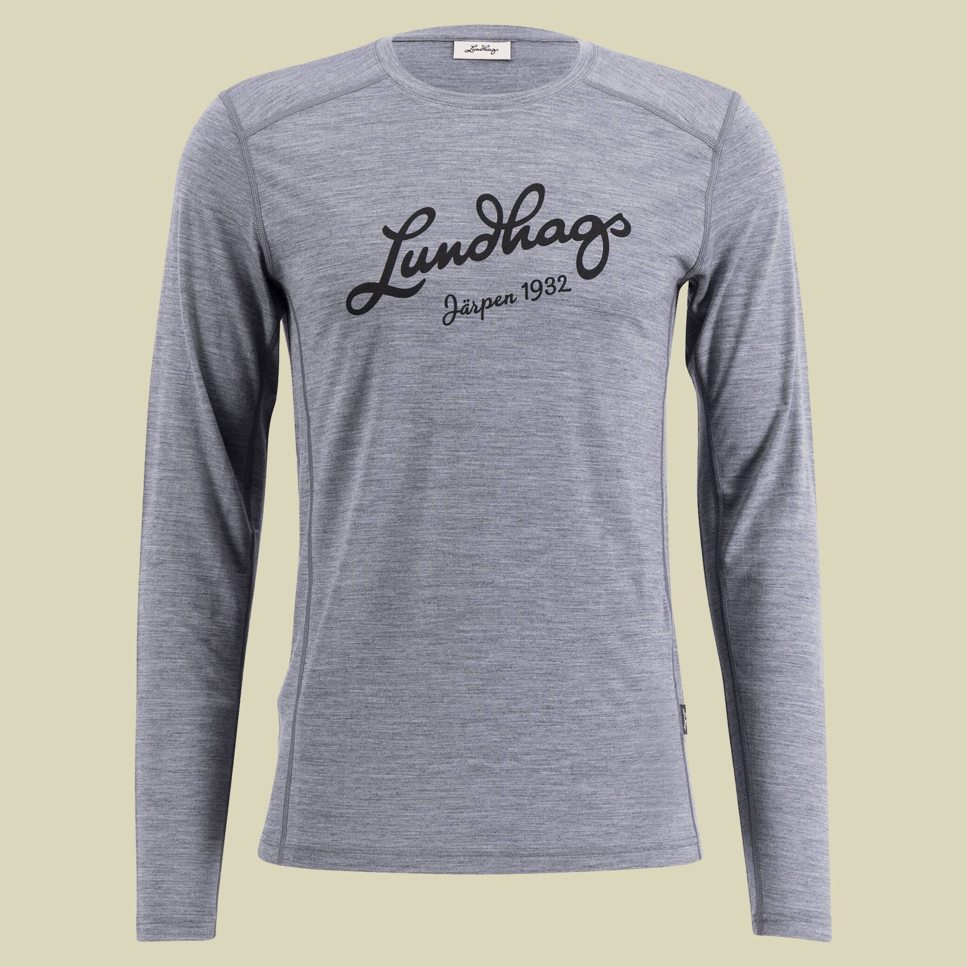 Fulu Merino Longsleeve T-Shirt Men Größe XL Farbe grey melange von Lundhags