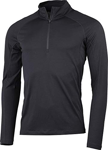 Lundhags Gimmer Merino Light 1/2 Zip Shirt Herren schwarz von Lundhags