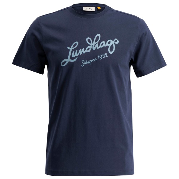 Lundhags - Järpen Logo T-Shirt - T-Shirt Gr L blau von Lundhags