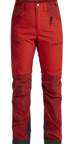 Lundhags Makke Hochtaillierte Curved Pants Damen rot von Lundhags