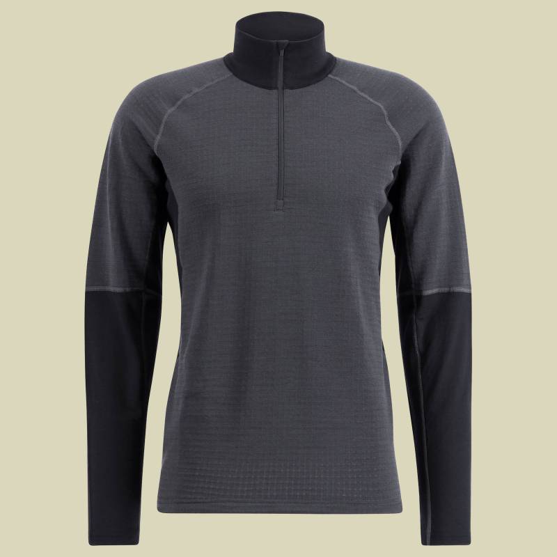 Prime Merino Half Zip Men Größe XXL Farbe charcoal/black von Lundhags