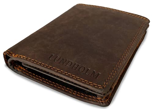 Lundholm Herren Geldbörse Herren Leder RFID Braun Echtleder Geldbeutel Herren Leder Braun Ledergeldbörse Lundholm Herren Geldbörse Herren Leder RFID Braun Echtleder Geldbeutel Herren Leder Braun Ledergeldbörse von Lundholm