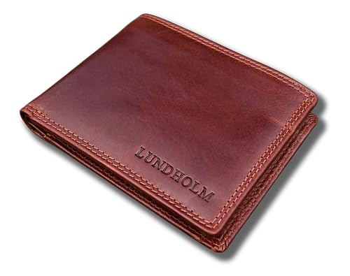 Lundholm Geldbörse Herren Luxus Leder RFID Anti-Skim - Oslo Serie Brieftasche Herren Leder - Männer Geschenke Billfold Braun, Braun, 11 x 9 x 1, Modern Lundholm Geldbörse Herren Luxus Leder RFID Anti-Skim - Oslo Serie Brieftasche Herren Leder - Männer Geschenke Billfold Braun, Braun, 11 x 9 x 1, Modern von Lundholm