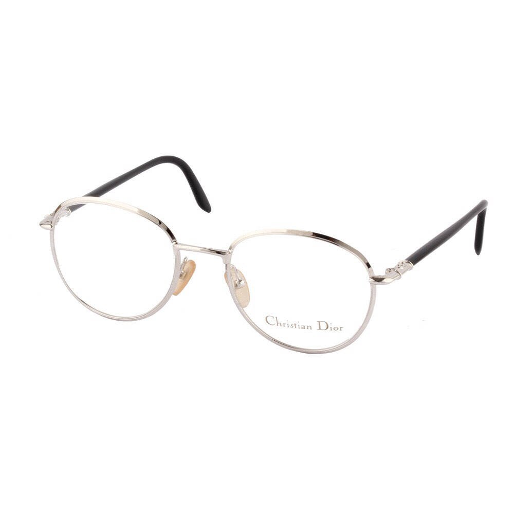 Christian Dior Cd 2060 70B Rund Schwarz & Silber Vintage Brillengestell Sonnenbrillen Mit Etui Christian Dior Cd 2060 70B Rund Schwarz & Silber Vintage Brillengestell Sonnenbrillen Mit Etui von LunettesWorld
