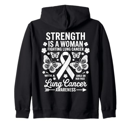 Lungenkrebs Bewusstsein Frauen Schmetterling Lungenkrebs Kämpfer Kapuzenjacke Lungenkrebs Bewusstsein Frauen Schmetterling Lungenkrebs Kämpfer Kapuzenjacke von Lung Cancer Awareness Month For Women Apparel
