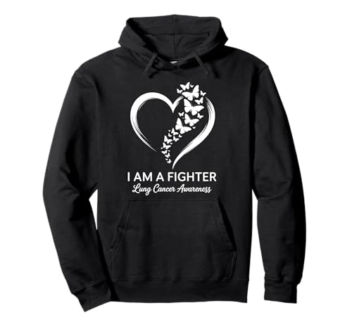 Schmetterling Herz I Am A Fighter Lungenkrebs Bewusstsein Frauen Pullover Hoodie Schmetterling Herz I Am A Fighter Lungenkrebs Bewusstsein Frauen Pullover Hoodie von Lung Cancer Awareness Month For Women Apparel
