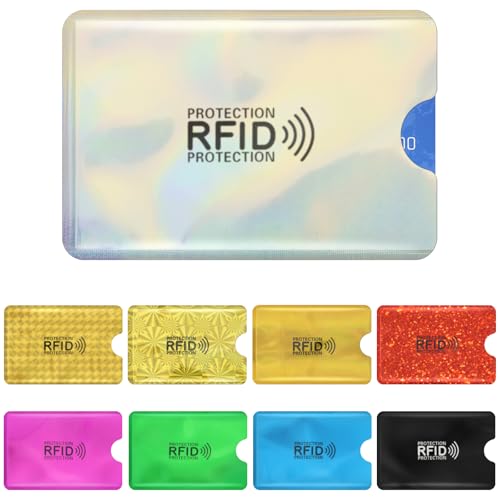 Lunhoo 9 bunte RFID-Kartenhalter, Kreditkartenschutz, RFID-blockierende Hüllen für Kreditkarten, EC-Karten von Lunhoo