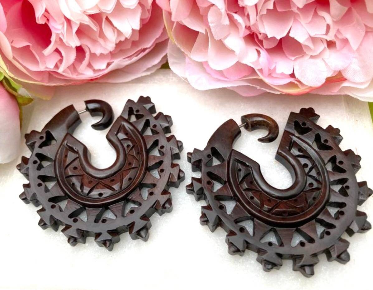 Mandala Ohrringe Aus Holz Mandala Ohrringe Aus Holz von LunitaBoutique