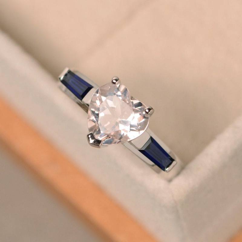 Morganit Ring, Herzschliffring, Verlobungsring Morganit Ring, Herzschliffring, Verlobungsring von LuoJewelry