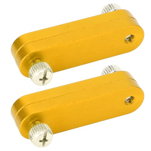 Einstellbarer Lineal -Positionierungsblock, Aluminiumlegier -Lineal -Lineal -Positionierungspositionierungs -Schreib -Lokator, 2pcs Lineal Stoppzaun für Geradlinige Kanten (Gold) von Luocute