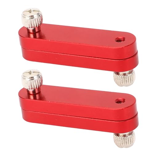 Einstellbarer Lineal -Positionierungsblock, Aluminiumlegier -Lineal -Lineal -Positionierungspositionierungs -Schreib -Lokator, 2pcs Lineal Stoppzaun für Geradlinige Kanten (Rot) von Luocute