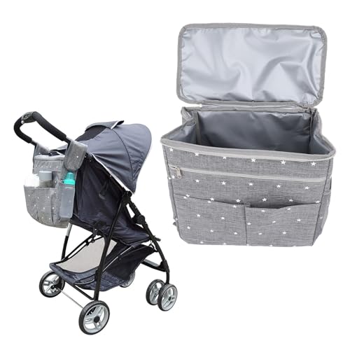 Luocute Universeller Kinderwagen Organizer, Wickelbeutel Kinderwagen Caddy Multifunktionales Wasser mit Schultergurt für Mütter Im Freien Reisen von Luocute