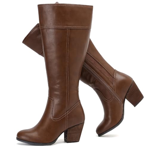 Luoika Damen Extra Wide Calf Knee High Boots Weite Slouchy Kniehohe Stiefel, Braun 1201, 11.5 X-Wide Luoika Damen Extra Wide Calf Knee High Boots Weite Slouchy Kniehohe Stiefel, Braun 1201, 11.5 X-Wide von Luoika