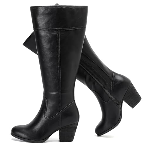 Luoika Damen Extra Wide Calf Knee High Boots Weite Slouchy Kniehohe Stiefel, Schwarz 1201, 13 X-Wide Luoika Damen Extra Wide Calf Knee High Boots Weite Slouchy Kniehohe Stiefel, Schwarz 1201, 13 X-Wide von Luoika