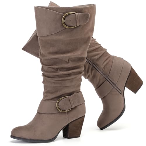 Luoika Damen Extra Wide Calf Knee High Boots Weite Winter Hohe Stiefel, Braun 1004, 13 X-Wide Luoika Damen Extra Wide Calf Knee High Boots Weite Winter Hohe Stiefel, Braun 1004, 13 X-Wide von Luoika