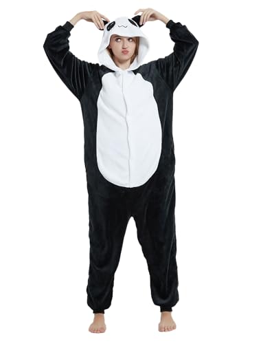Luojida Pyjama Unisex Erwachsene Kigurumi Overall Tiere Overall Cosplay Set, B-Panda, 38 von Luojida