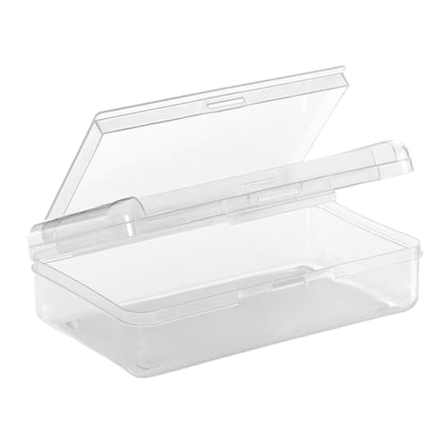 Luojuny Federmäppchen mit großem Fassungsvermögen, stapelbare, transparente Doppelschichtbox mit aufsteckbarem Deckel, Schreibtisch-Organizer für Schul- und Bürobedarf Transparent von Luojuny