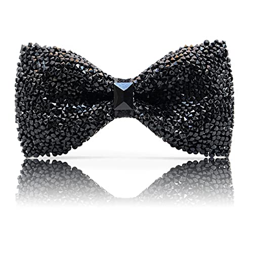 LuonanSam Herren Vorgebundene Luxus Strass Funkelnde Kristall Verstellbare Fliege für Männer Hochzeit Party Bankett, Highblack, Standard LuonanSam Herren Vorgebundene Luxus Strass Funkelnde Kristall Verstellbare Fliege für Männer Hochzeit Party Bankett, Highblack, Standard von LuonanSam