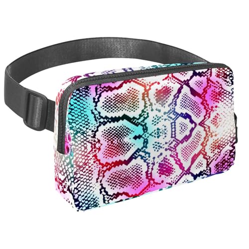 Gürteltasche für Damen und Herren, wasserdicht, Umhängetasche, Bauchtasche, Hüfttasche mit verstellbarem Gurt, für Laufen, Workout, Reisen, Grunge-Palmen, Mehrfarbig 4, Einheitsgröße, von Luoweisi