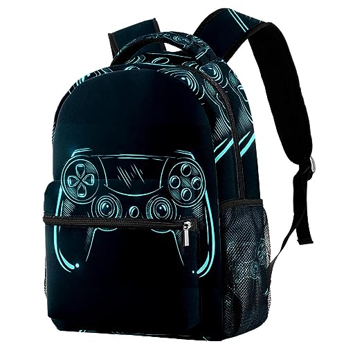 Luoweisi Coole Game Controller Schultasche Schulrucksack für Jungen Rucksack Bookbag Reiserucksack, Gamepad Joystick, One size von Luoweisi