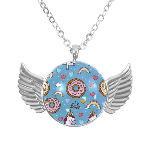 Luoweisi Engelsflügel-Halskette mit Dinosaurier-Bäumen, Aluminiumlegierung, Schmuck, Geschenke für Männer und Frauen, Einheitsgröße, Aluminiumlegierung, Kein Edelstein von Luoweisi
