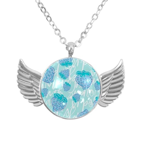 Luoweisi Engelsflügel-Halskette mit Dinosaurier-Seepferdchen, Zinklegierung, Schmuck, Geschenke für Männer und Frauen, Einheitsgröße, Aluminiumlegierung, Kein Edelstein von Luoweisi