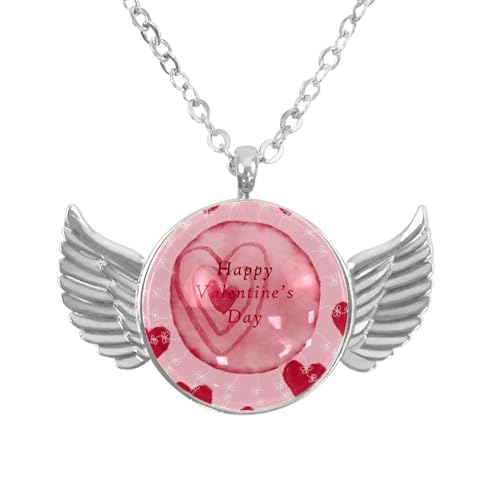 Luoweisi Engelsflügel-Halskette mit Dinosaurier-Seepferdchen, Zinklegierung, Schmuck, Geschenke für Männer und Frauen, Einheitsgröße, Aluminiumlegierung, Kein Edelstein von Luoweisi