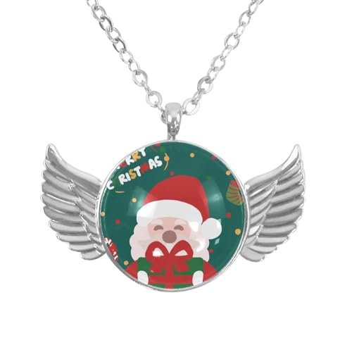 Luoweisi Engelsflügel-Halskette mit Dinosaurier-Seepferdchen, Zinklegierung, Schmuck, Geschenke für Männer und Frauen, Einheitsgröße, Aluminiumlegierung, Kein Edelstein von Luoweisi