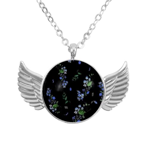 Luoweisi Engelsflügel-Halskette mit Dinosaurier-Seepferdchen, Zinklegierung, Schmuck, Geschenke für Männer und Frauen, Einheitsgröße, Aluminiumlegierung, Kein Edelstein von Luoweisi