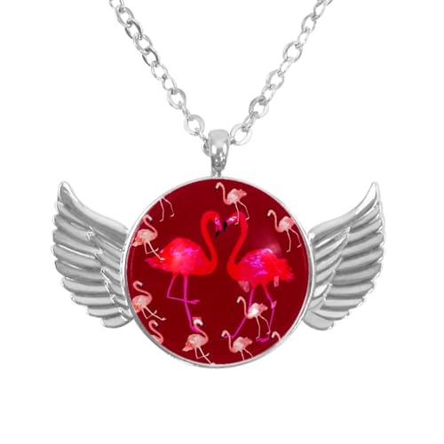 Luoweisi Engelsflügel-Halskette mit Dinosaurier-Seepferdchen, Zinklegierung, Schmuck, Geschenke für Männer und Frauen, Einheitsgröße, Aluminiumlegierung, Kein Edelstein von Luoweisi