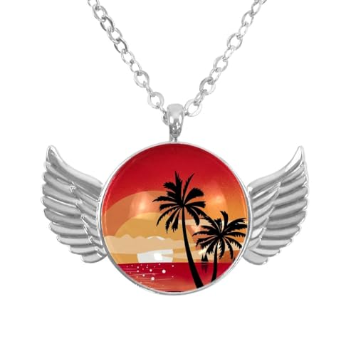 Luoweisi Engelsflügel-Halskette mit Dinosaurier-Seepferdchen, Zinklegierung, Schmuck, Geschenke für Männer und Frauen, Einheitsgröße, Aluminiumlegierung, Kein Edelstein von Luoweisi