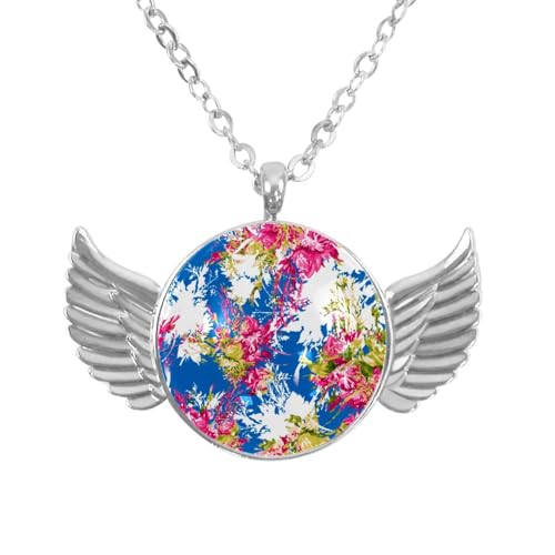 Luoweisi Engelsflügel-Halskette mit Dinosaurier-Seepferdchen, Zinklegierung, Schmuck, Geschenke für Männer und Frauen, Einheitsgröße, Aluminiumlegierung, Kein Edelstein von Luoweisi