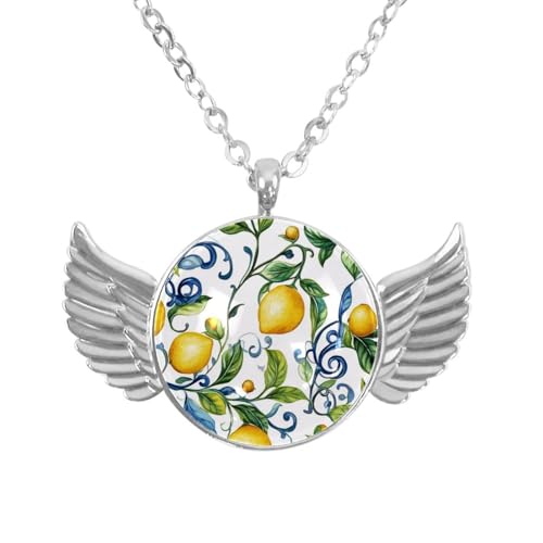 Luoweisi Engelsflügel-Halskette mit Dinosauriern, Aluminiumlegierung, Schmuck, Geschenke für Männer und Frauen, Einheitsgröße, Aluminiumlegierung, Kein Edelstein von Luoweisi