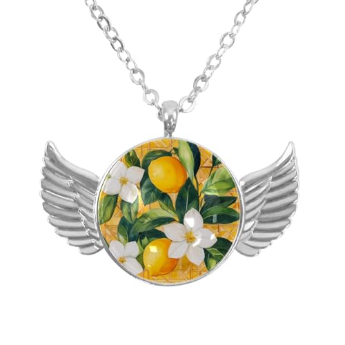 Luoweisi Engelsflügel-Halskette mit Dinosauriern, Aluminiumlegierung, Schmuck, Geschenke für Männer und Frauen, Einheitsgröße, Aluminiumlegierung, Kein Edelstein von Luoweisi