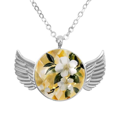 Luoweisi Engelsflügel-Halskette mit Dinosauriern, Aluminiumlegierung, Schmuck, Geschenke für Männer und Frauen, Einheitsgröße, Aluminiumlegierung, Kein Edelstein von Luoweisi