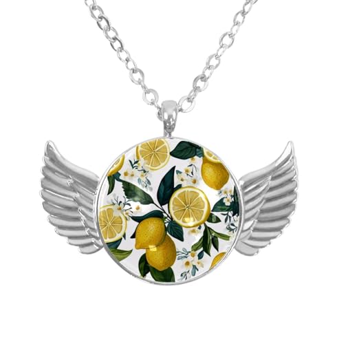 Luoweisi Engelsflügel-Halskette mit Dinosauriern, Aluminiumlegierung, Schmuck, Geschenke für Männer und Frauen, Einheitsgröße, Aluminiumlegierung, Kein Edelstein von Luoweisi