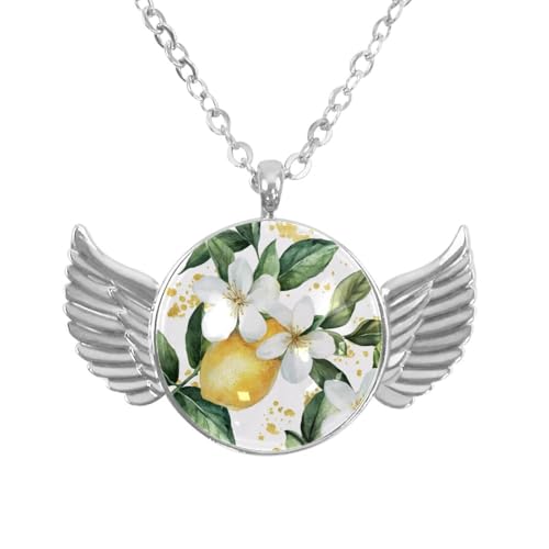 Luoweisi Engelsflügel-Halskette mit Dinosauriern, Aluminiumlegierung, Schmuck, Geschenke für Männer und Frauen, Einheitsgröße, Aluminiumlegierung, Kein Edelstein von Luoweisi