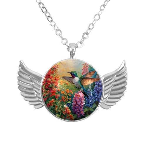 Luoweisi Engelsflügel-Halskette mit Dinosauriern, Aluminiumlegierung, Schmuck, Geschenke für Männer und Frauen, Einheitsgröße, Aluminiumlegierung, Kein Edelstein von Luoweisi
