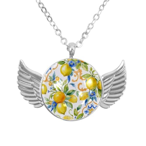 Luoweisi Engelsflügel-Halskette mit Dinosauriern, Aluminiumlegierung, Schmuck, Geschenke für Männer und Frauen, Einheitsgröße, Aluminiumlegierung, Kein Edelstein von Luoweisi